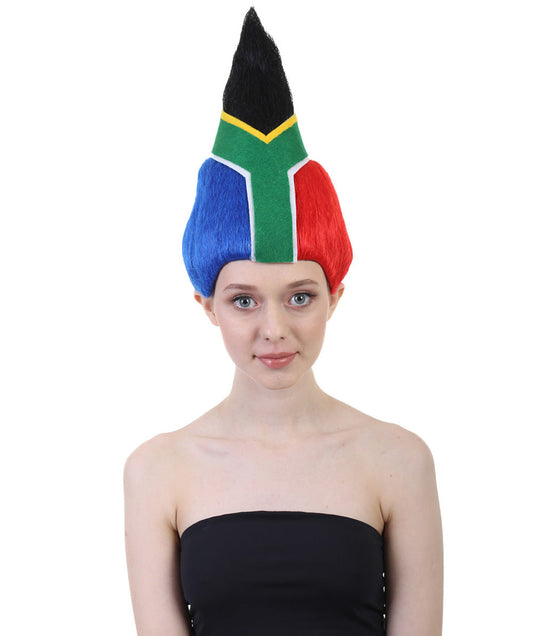 South Africa Flag Troll Wig