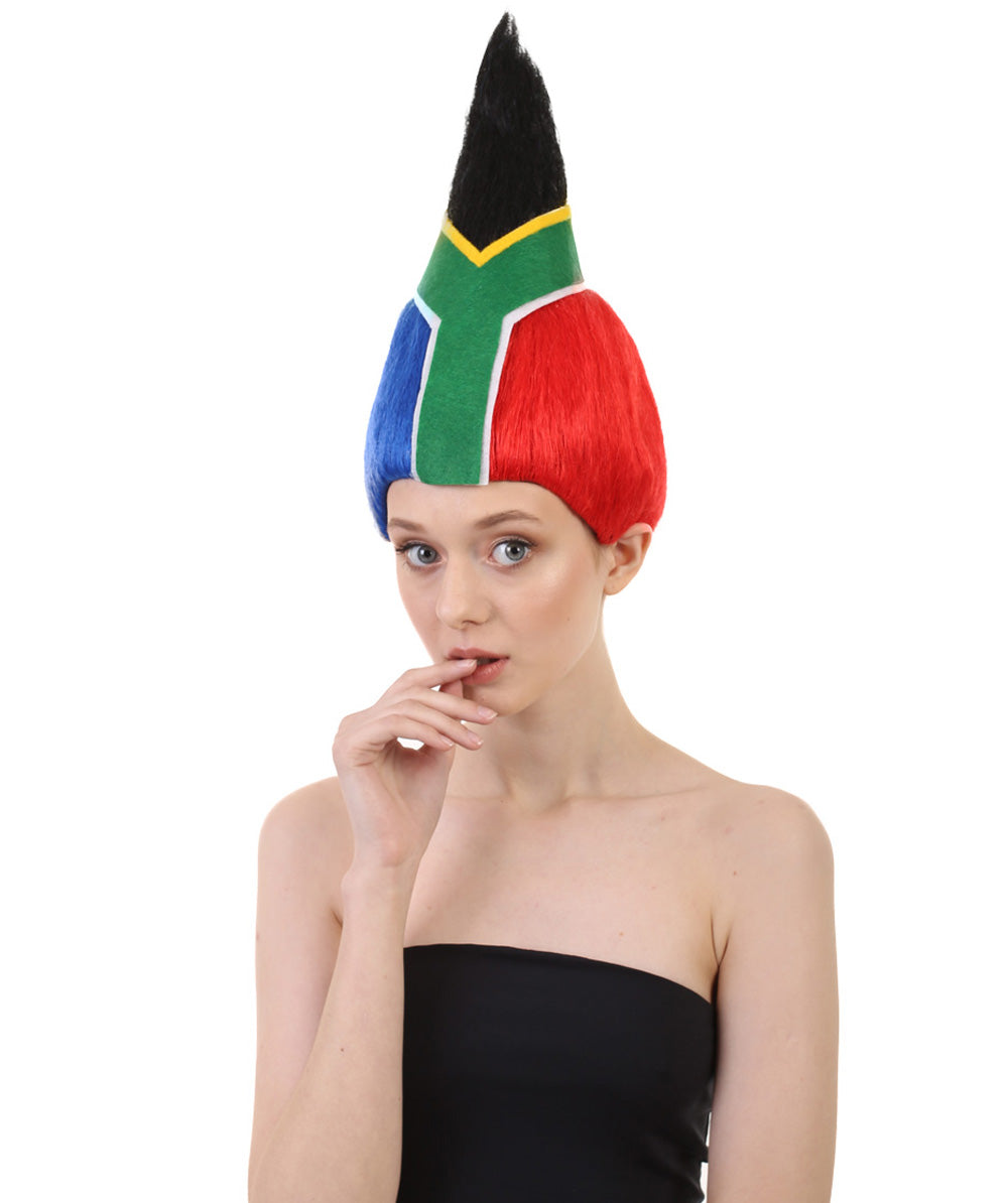 South Africa Flag Troll Wig