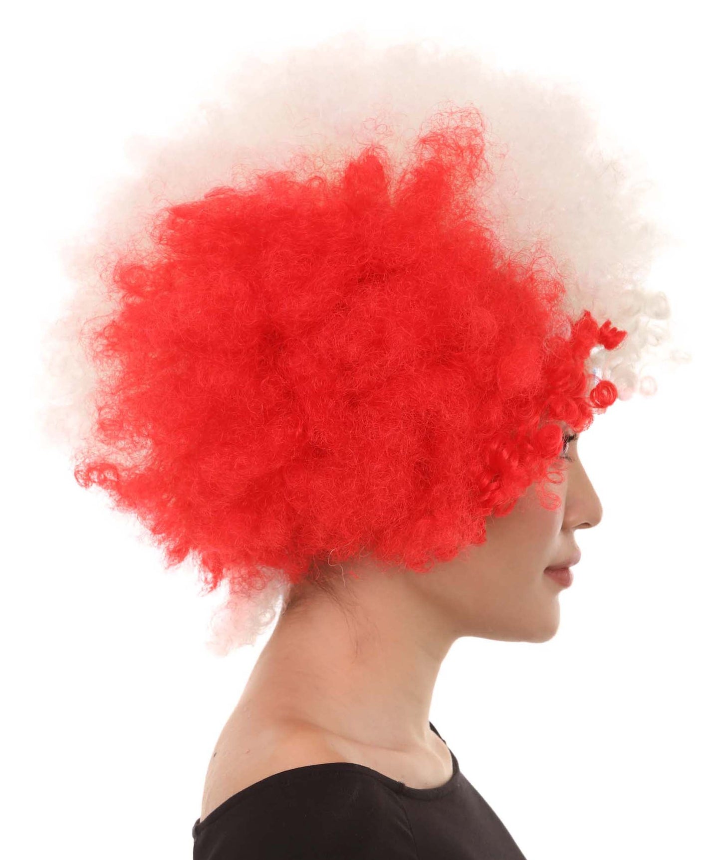 France National Flag Afro Wig | National Pride Patriotic Halloween Hair| Premium Breathable Capless Cap