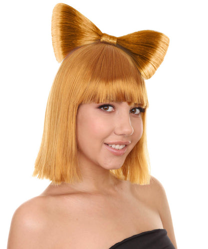 Golden Brown Women's Butterfly Bow Wigs