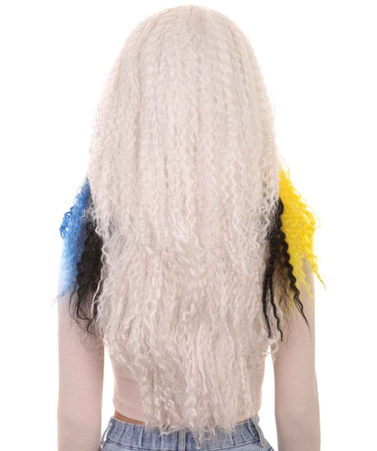 HPO Women's New Electrified Frankie White Wig-HW-1428 | | White Long Curly Wig |