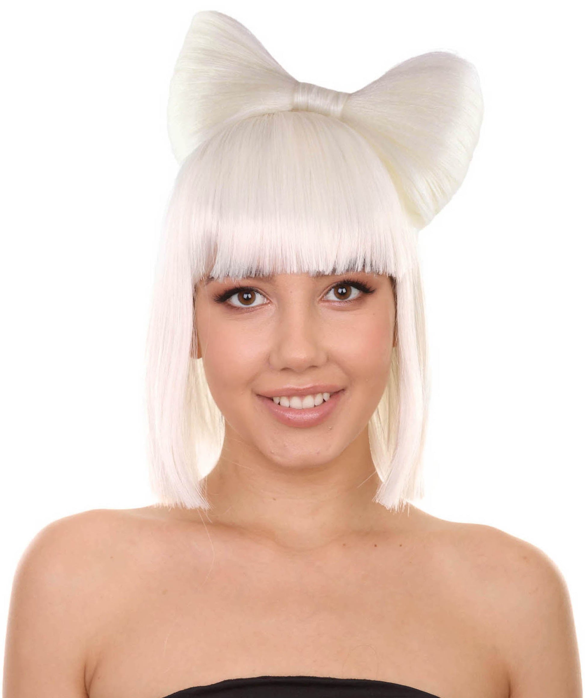 White Women's Butterfly Bow Wigs