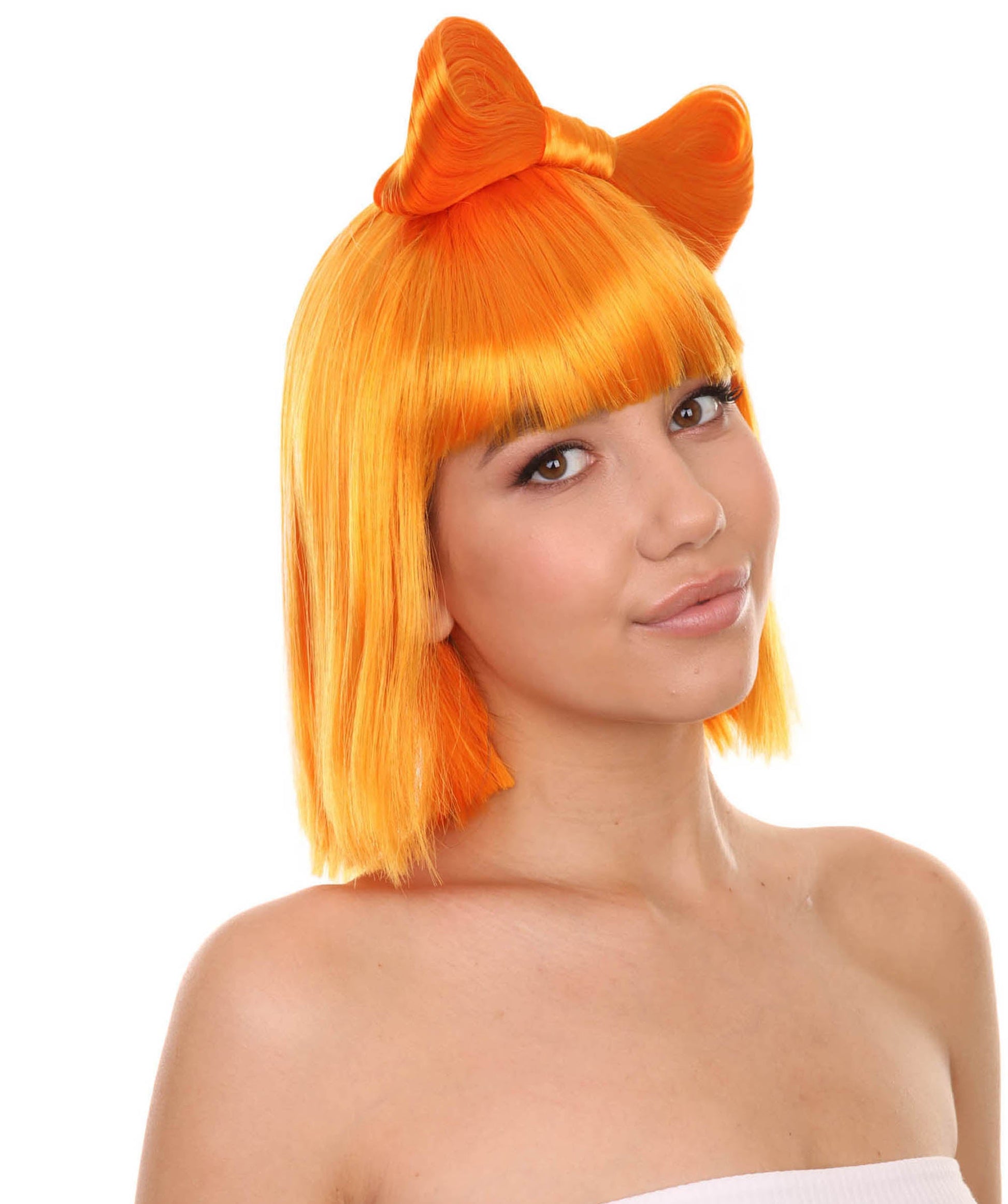 Light Orange Women's Butterfly Bow Wigs