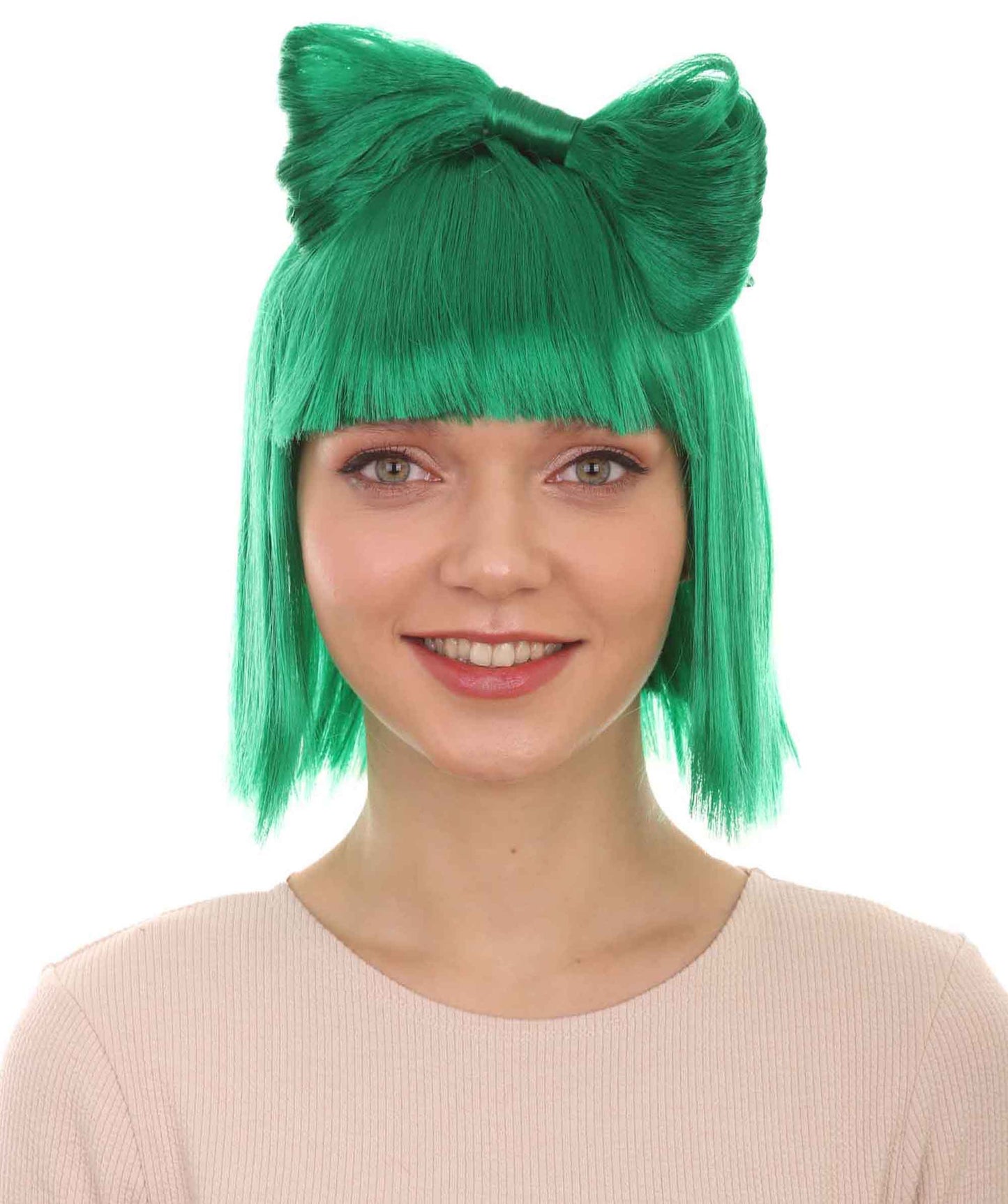 Dark Green Women's Butterfly Bow Wigs