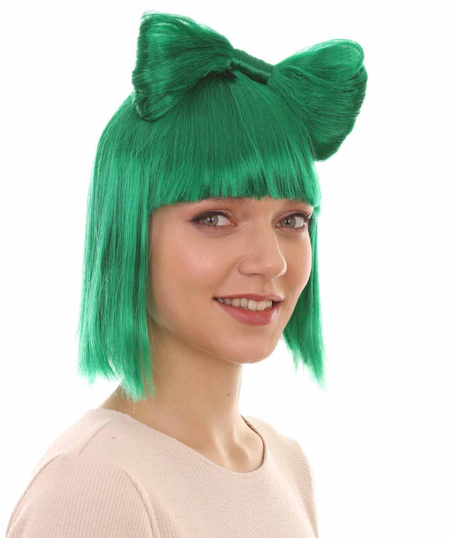 Dark Green Women's Butterfly Bow Wigs