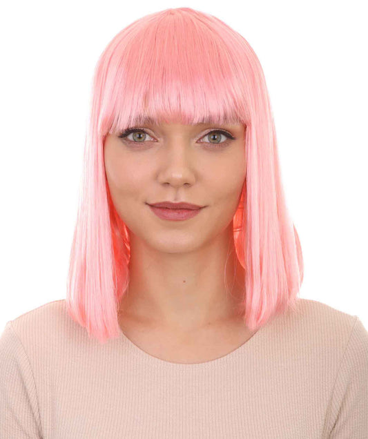 Pink Bob-Styled Cosplay Wig