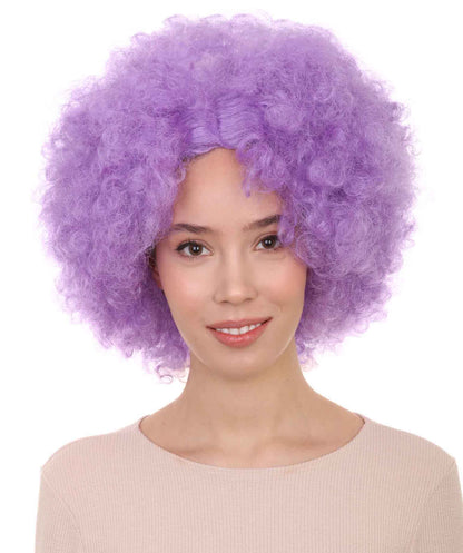 Purple short afro wigs