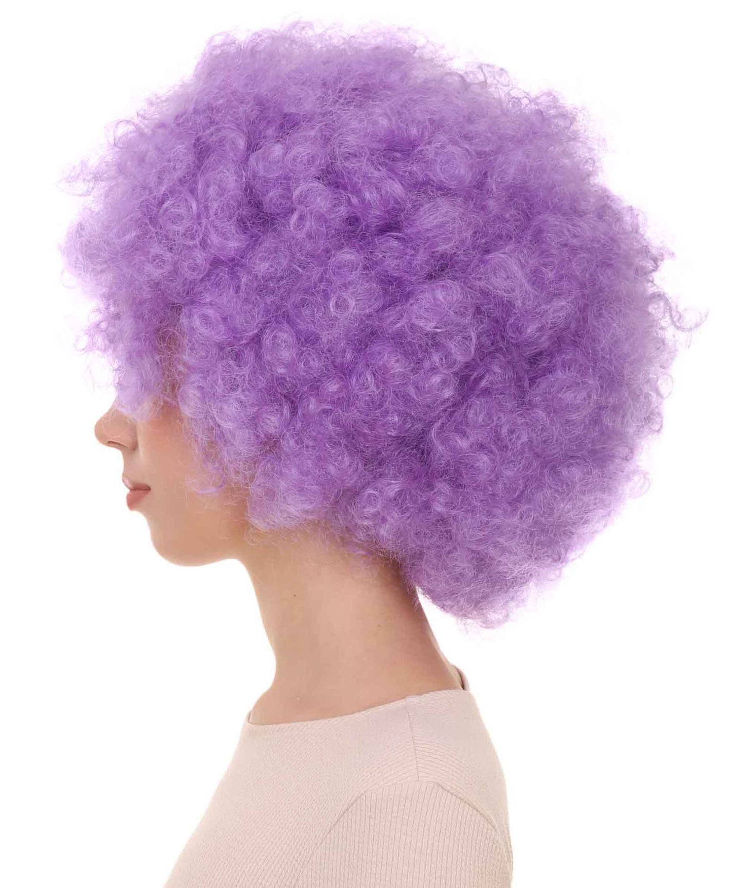 Purple short afro wigs