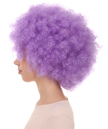 Purple short afro wigs