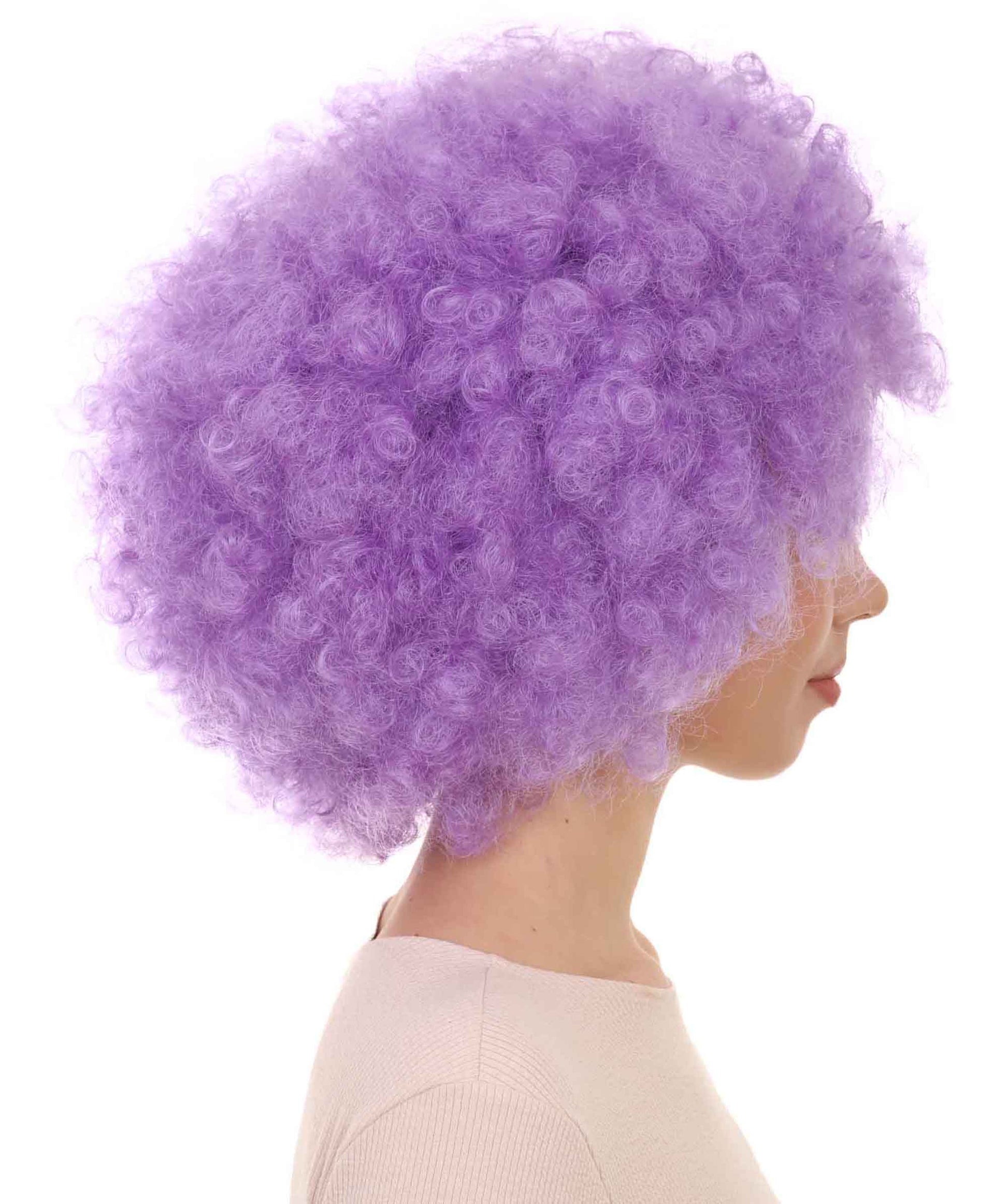 Purple short afro wigs