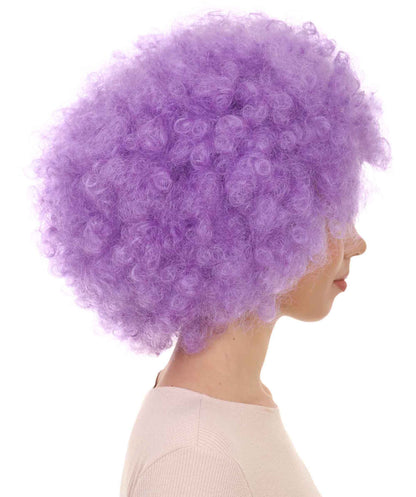 Purple short afro wigs