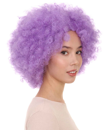 Purple short afro wigs