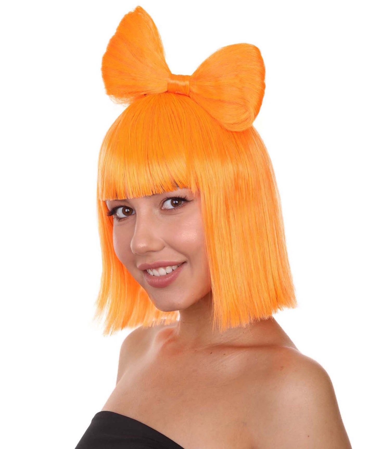 Orange Women's Butterfly Bow Wigs