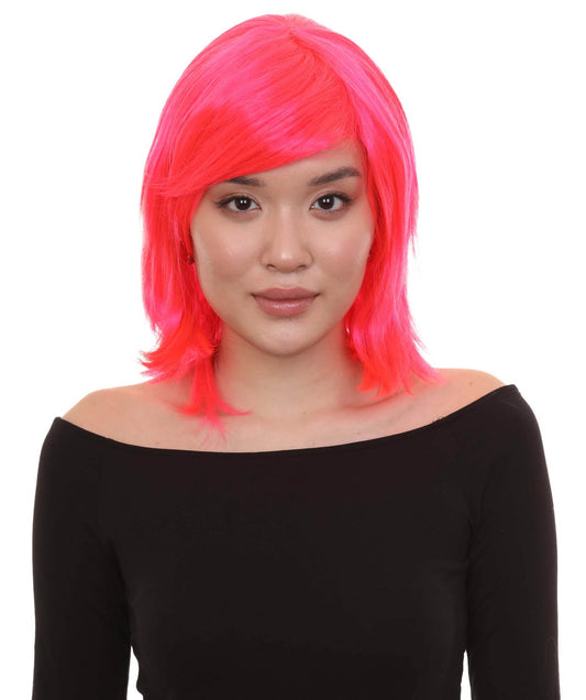 Short Neon Pink Wig