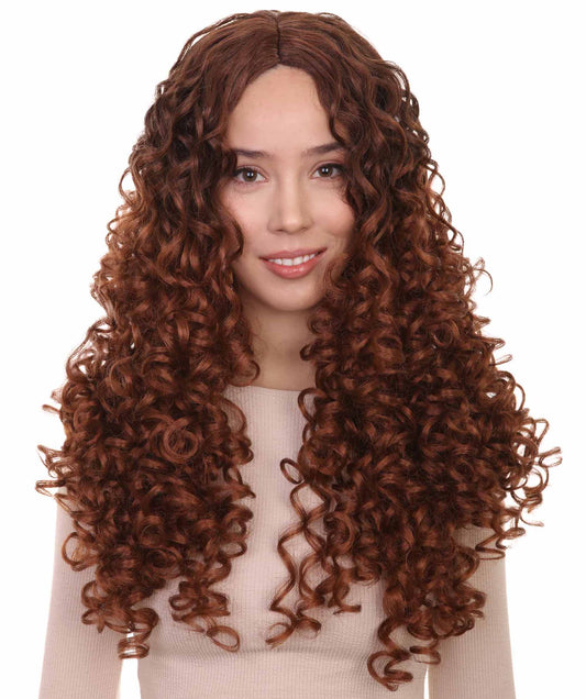 Women's Brown Long Curly Wig