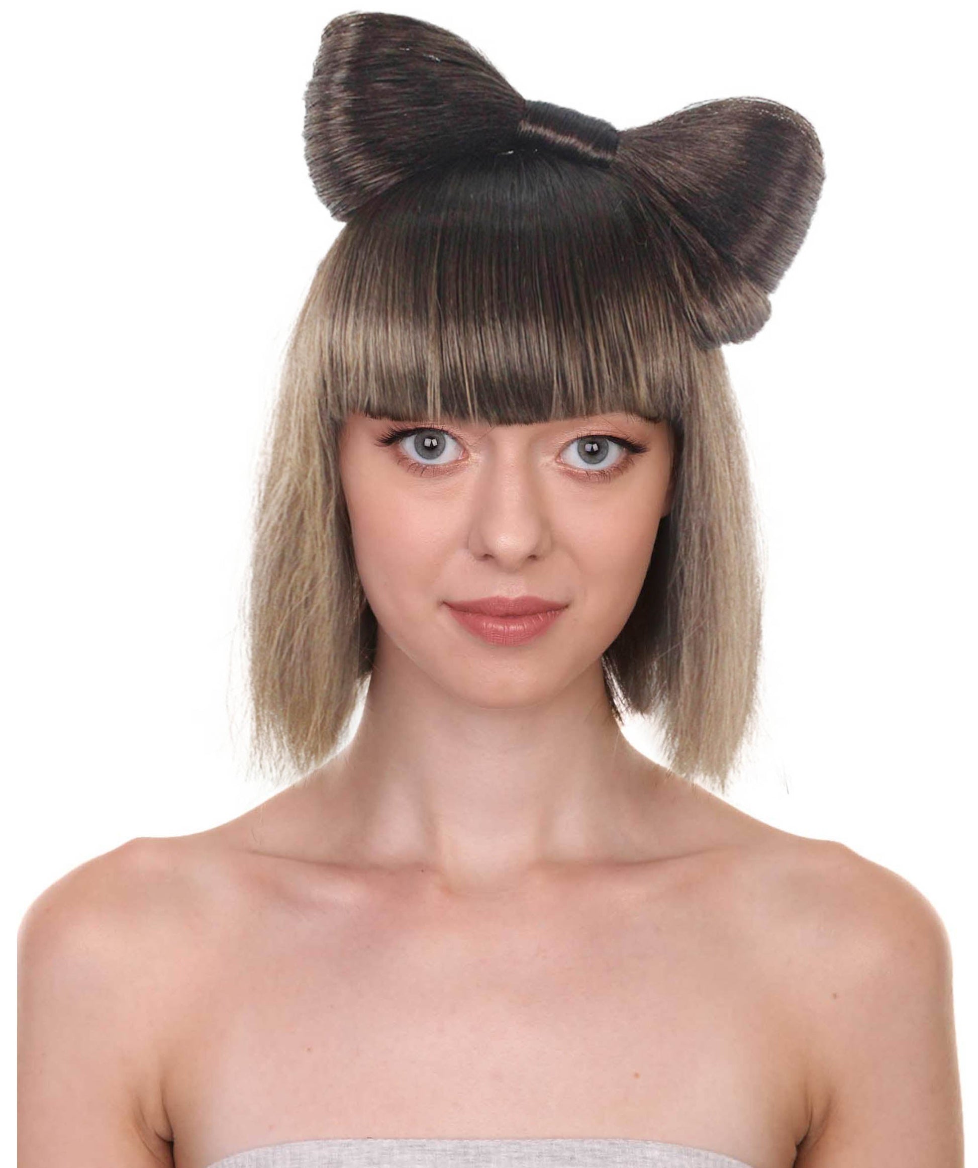 Dark Brown Women's Butterfly Bow Wigs