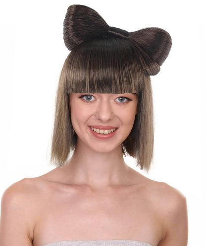 Dark Brown Women's Butterfly Bow Wigs