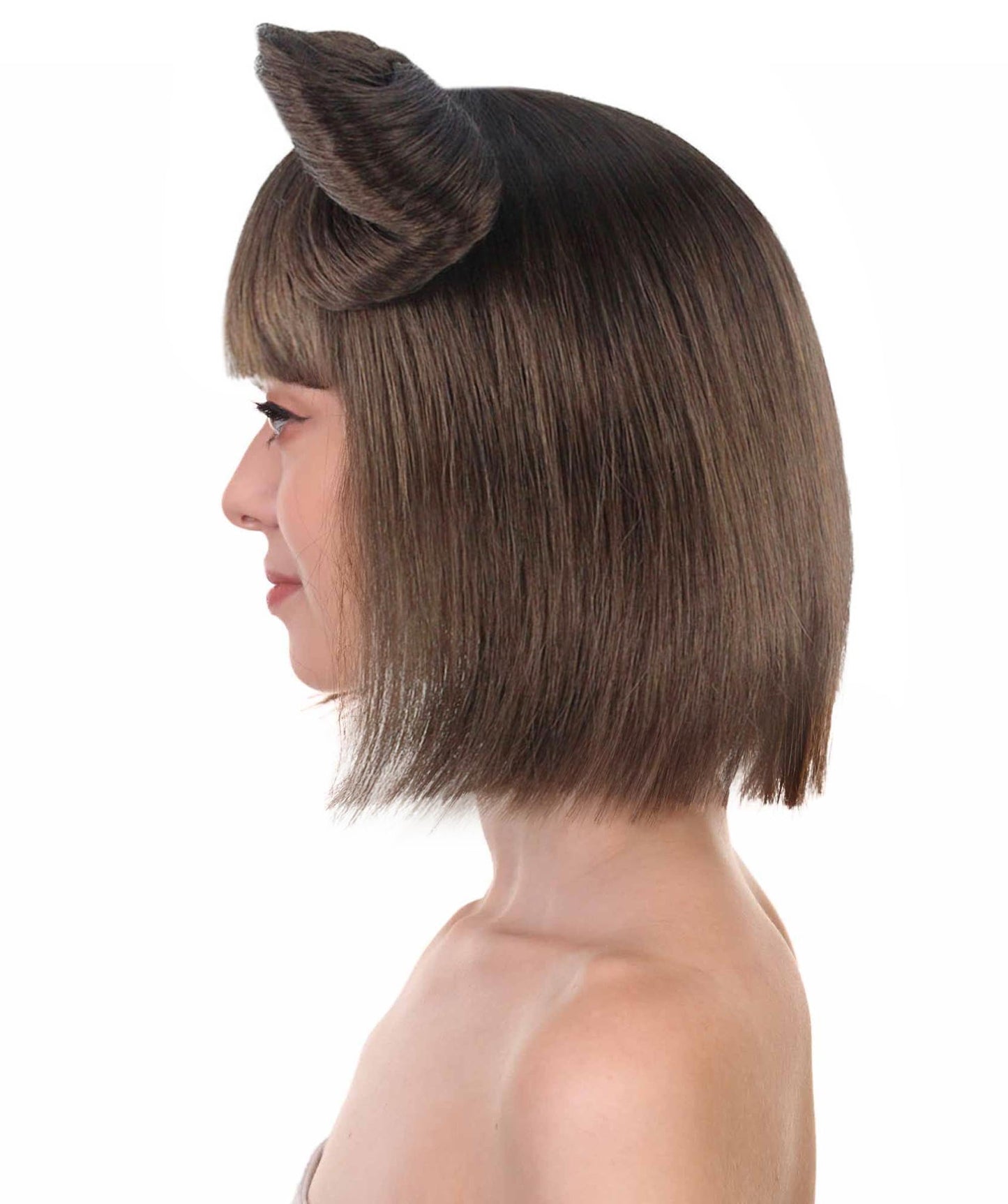 Dark Brown Women's Butterfly Bow Wigs