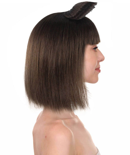 Dark Brown Women's Butterfly Bow Wigs