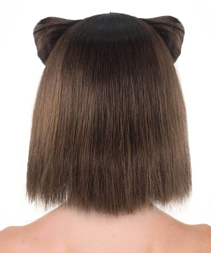 Dark Brown Women's Butterfly Bow Wigs