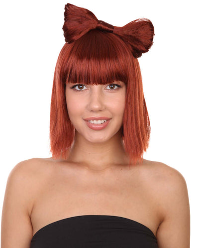 Dark Auburn Women's Butterfly Bow Wigs