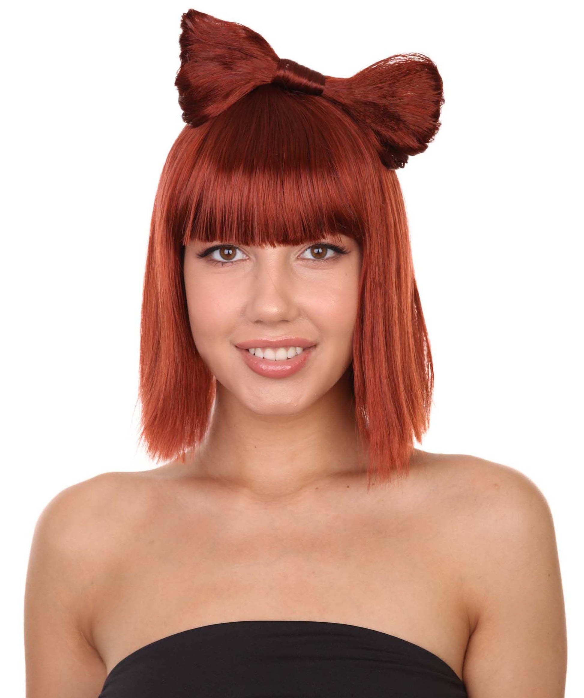 Dark Auburn Women's Butterfly Bow Wigs