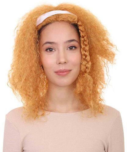 Womens Afro Doll Wig | Orange Fashion Wigs | Premium Breathable Capless Cap