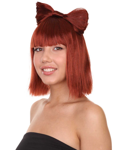 Dark Auburn Women's Butterfly Bow Wigs