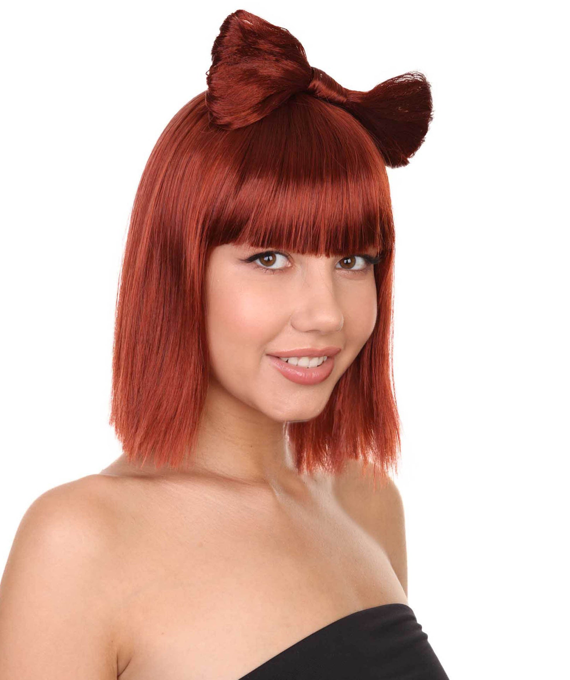 Dark Auburn Women's Butterfly Bow Wigs