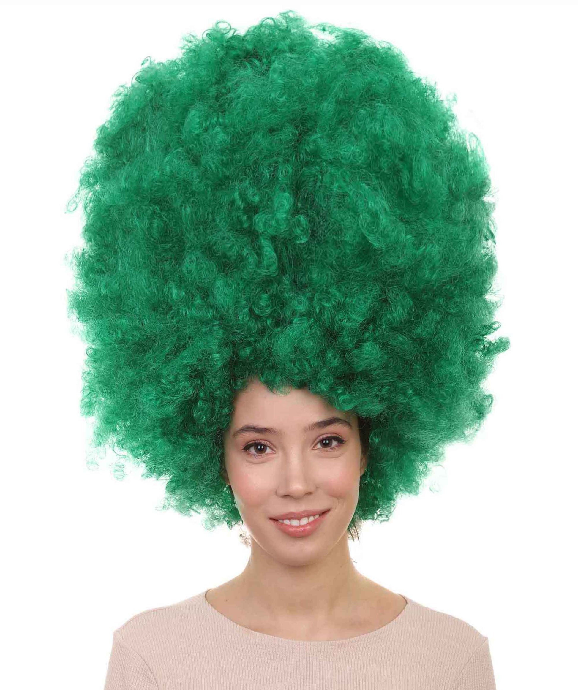  Green Jumbo Afro Wig