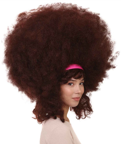 Women's Super Size Jumbo Afro Wig | Brown Sports Wigs