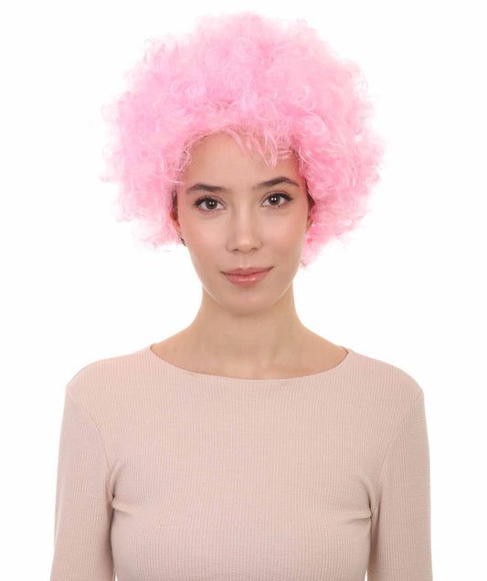 Lt Pink Unisex Afro Wig