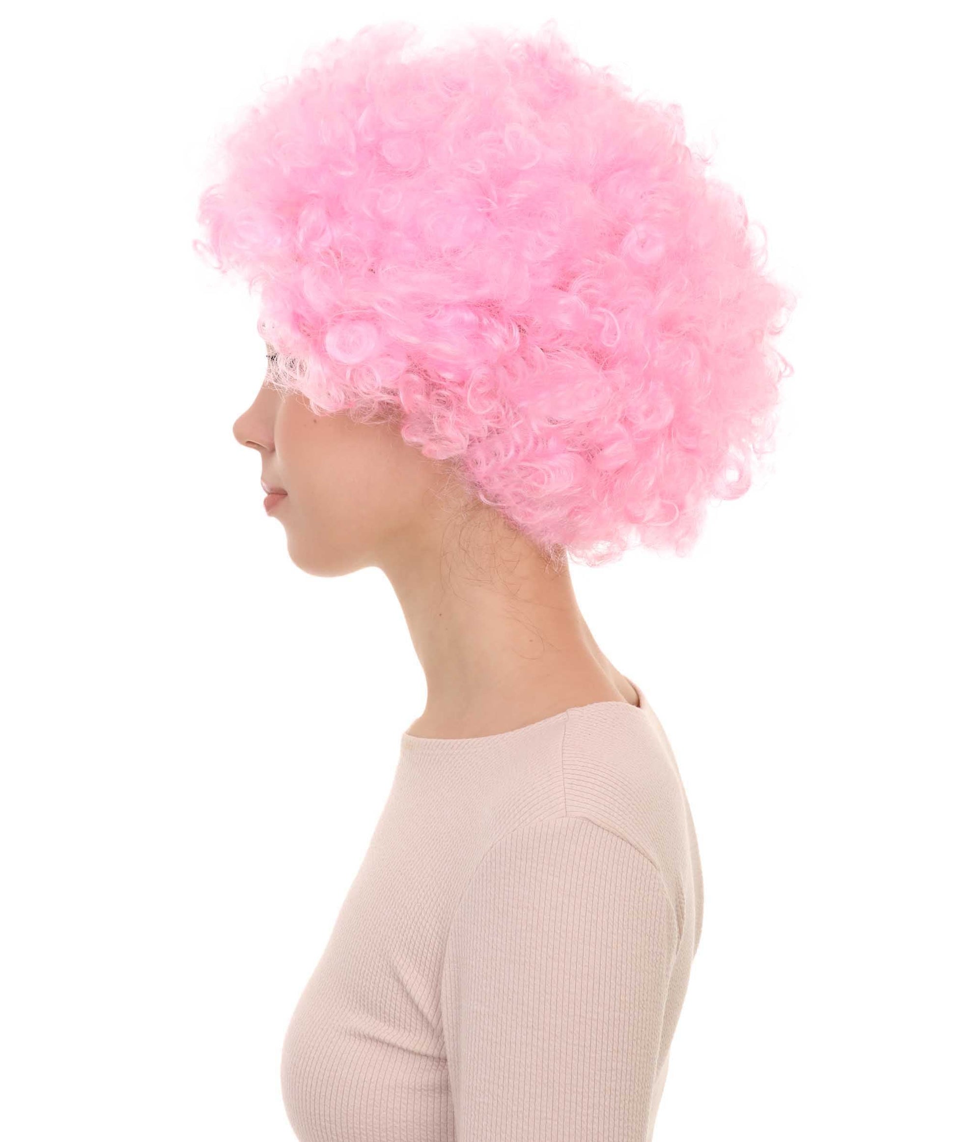 Lt Pink Unisex Afro Wig