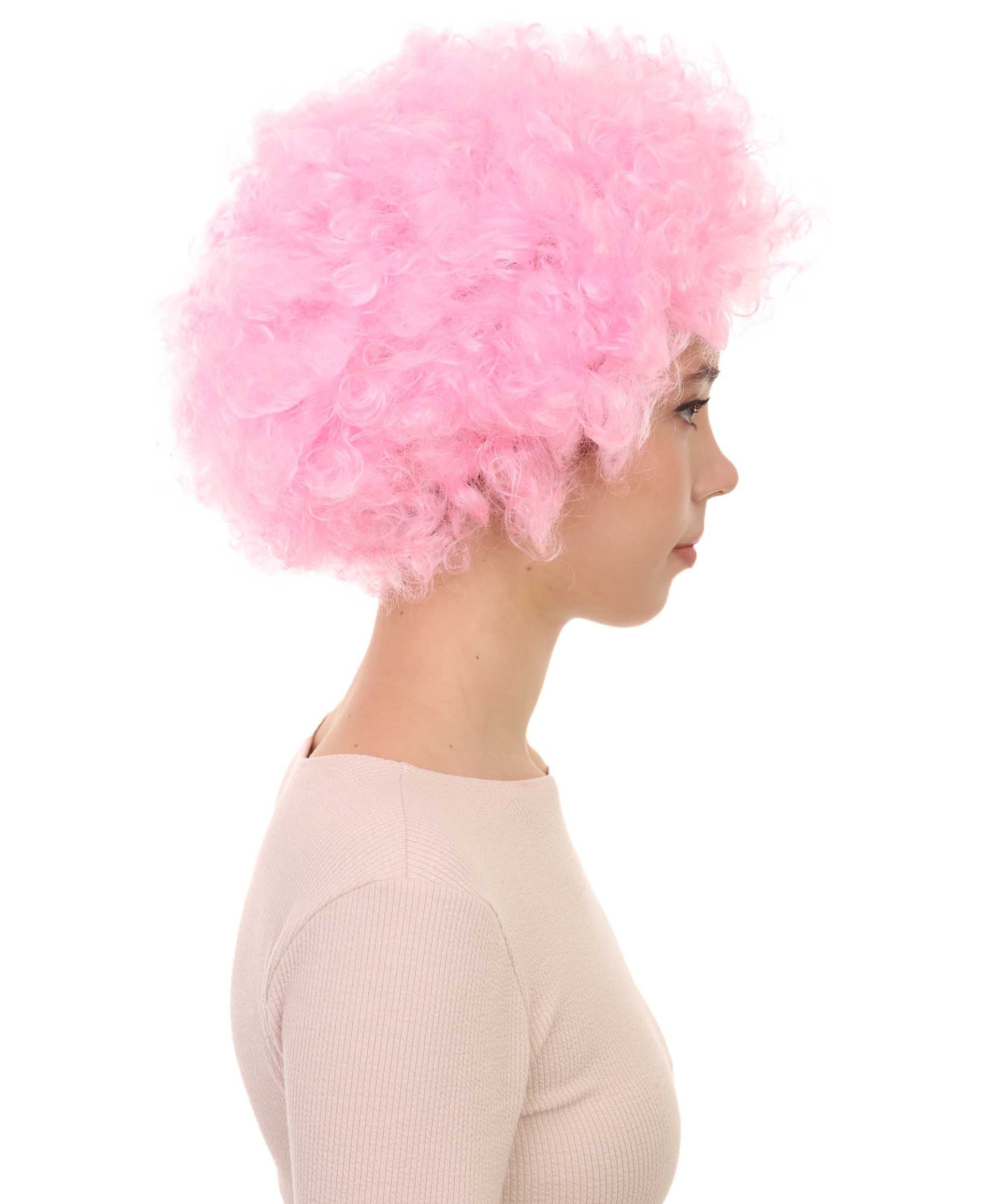 Lt Pink Unisex Afro Wig