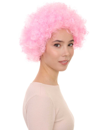 Lt Pink Unisex Afro Wig