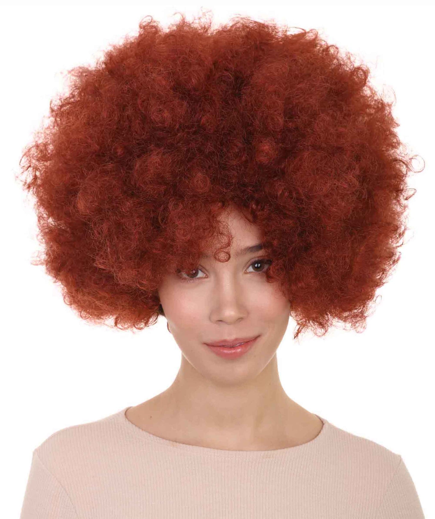 Auburn short afro wigs