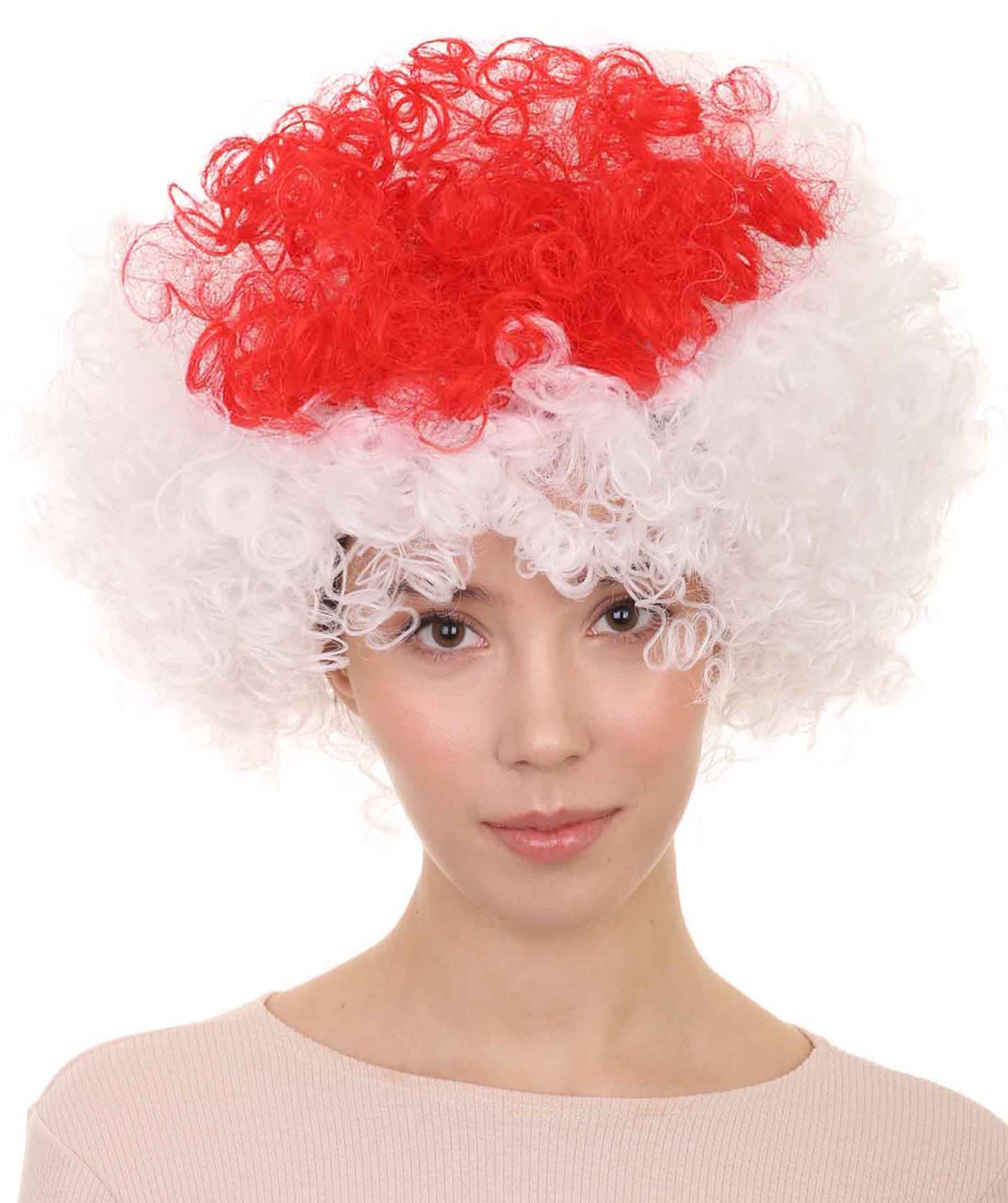 Japan Afro Wig | Super Size Jumbo National Flag Sports Wig | Premium Breathable Capless Cap