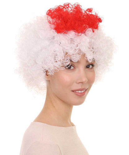 Japan Afro Wig | Super Size Jumbo National Flag Sports Wig | Premium Breathable Capless Cap