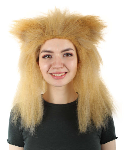 HPO Orange and Tan Lion wig  - Long Synthetic Fibers