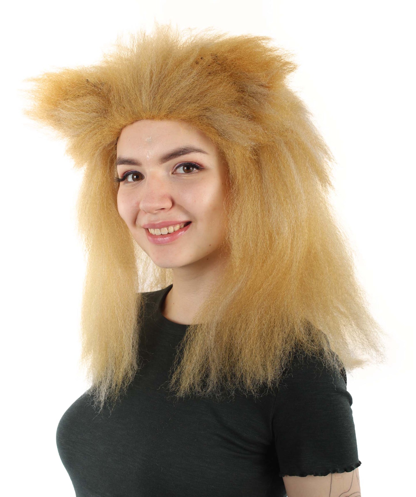 HPO Orange and Tan Lion wig  - Long Synthetic Fibers