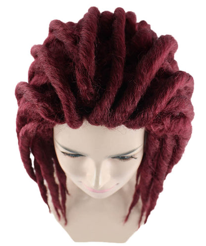 Long Burgundy Dreadlocks wig