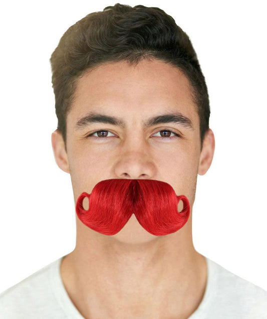 fake red moustache