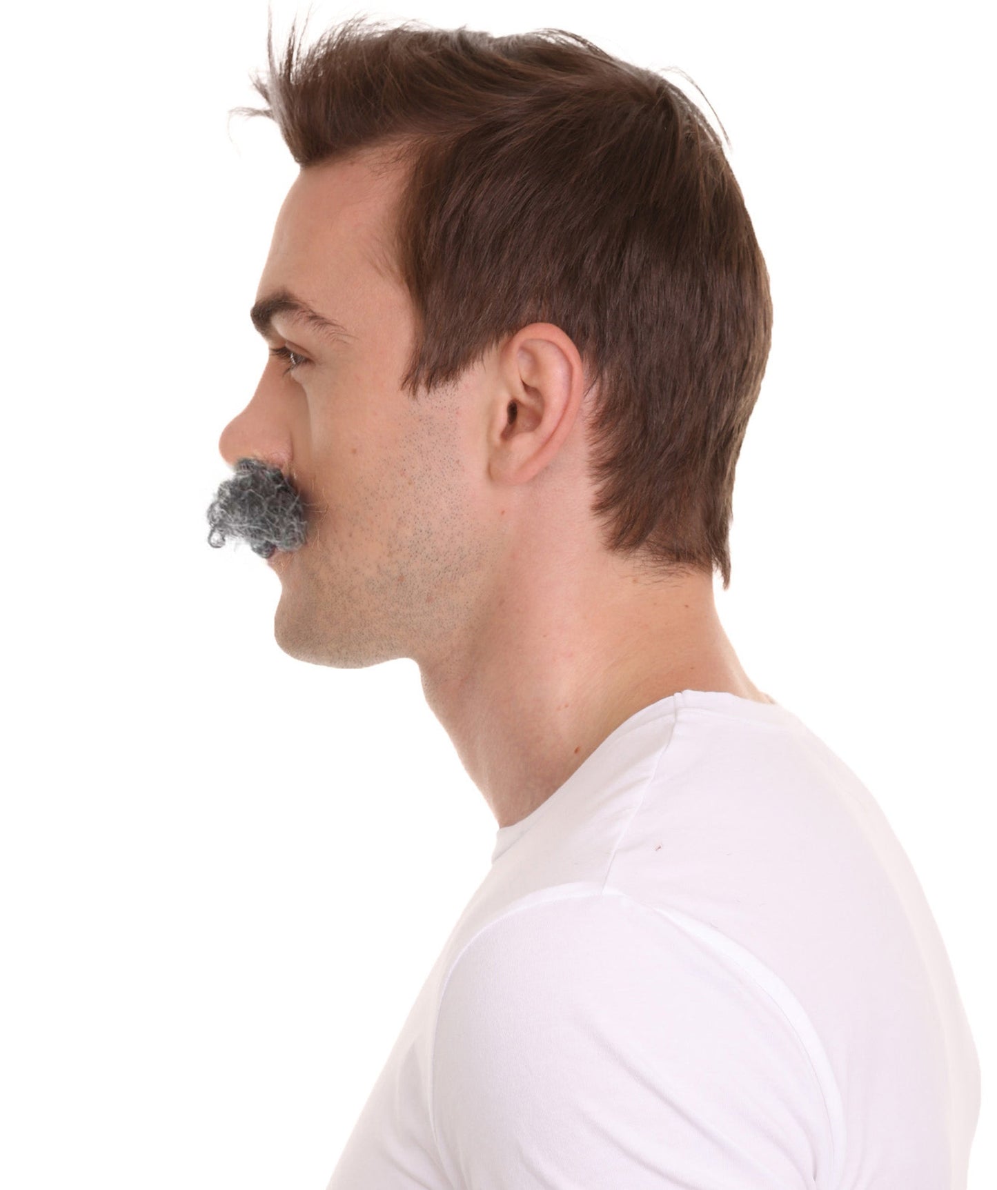 Men's Doctor Video Game Supervillain Long Curly Mustache| Multiple Color Options