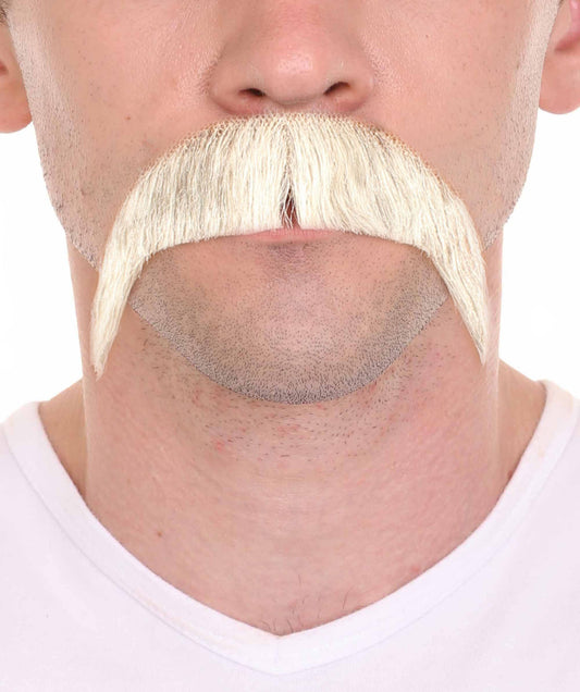 White Horseshoe Human Hair Mustache Styles