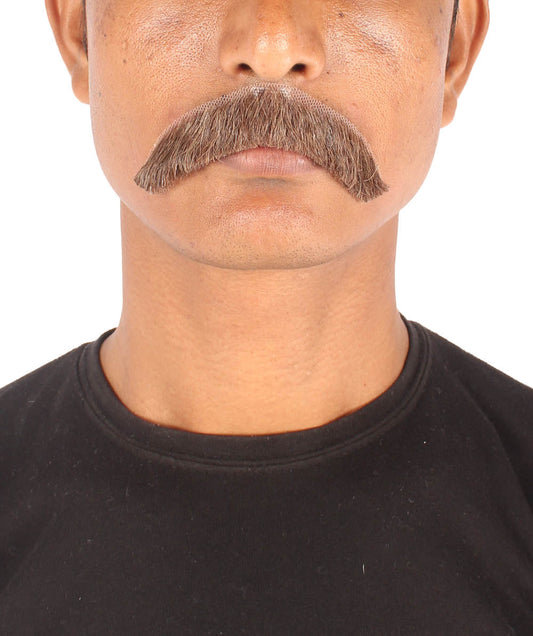 Dark Brown Man Mustache
