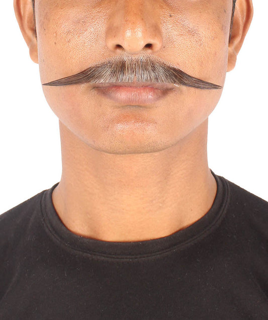 Dark Brown English Human mustache