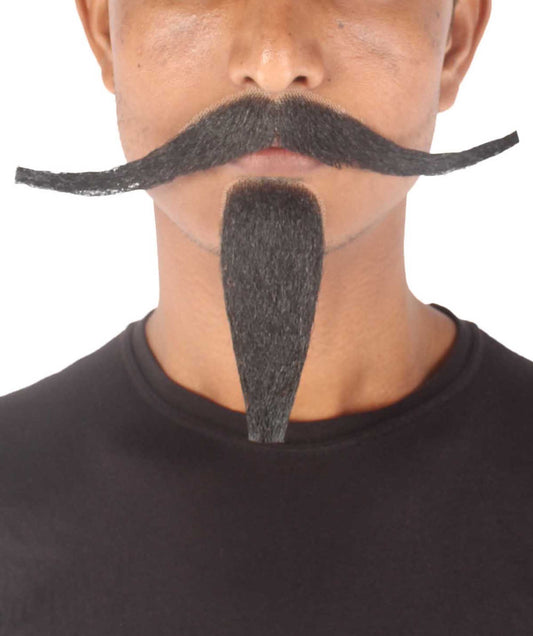 Black Mustache and Goatee Set