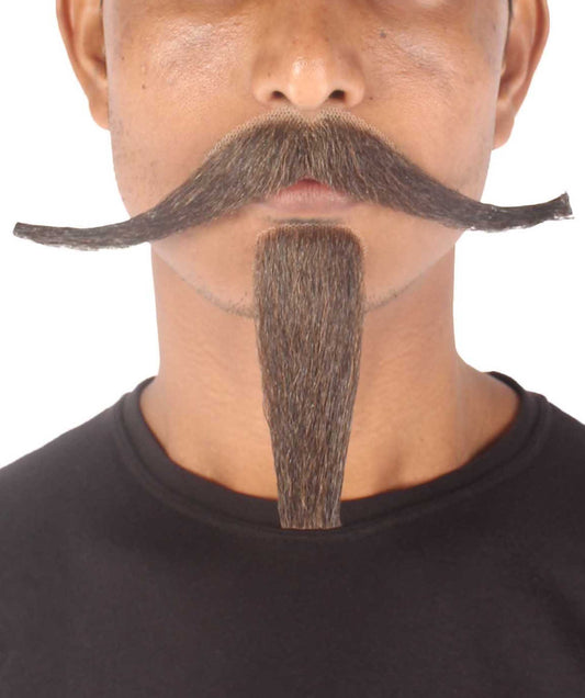 Black Mustache and Goatee Set