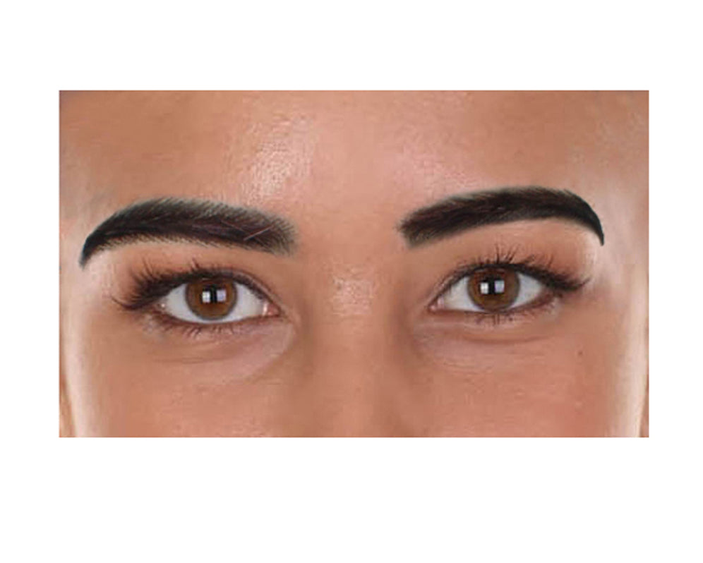 HPO Unisex Fake Human Hair Self Adhesive Bushy Eyebrows