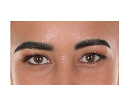 Brown Unisex Fake Human Hair Self Adhesive Bushy Eyebrows 